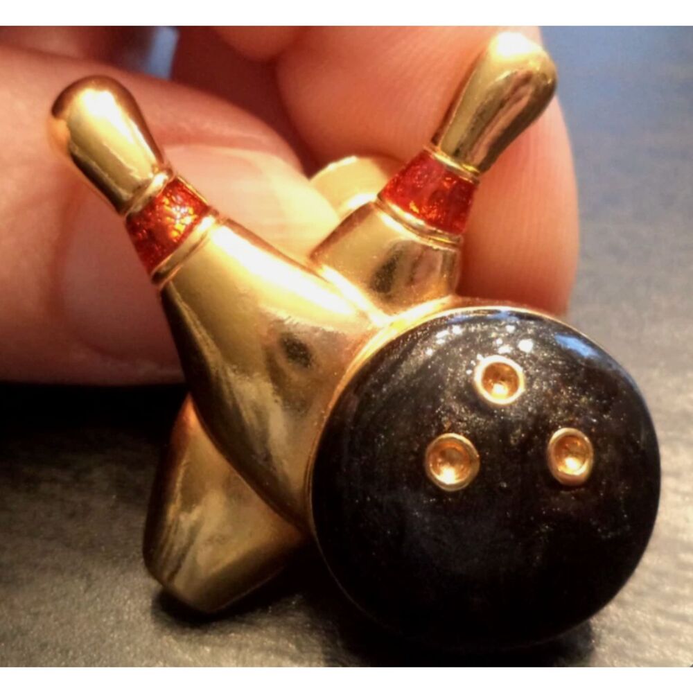 Vintage Avon Bowling Pin and Ball 1.5" Brooch